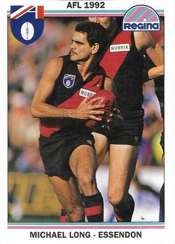 1992 AFL Regina #124 Michael Long Front